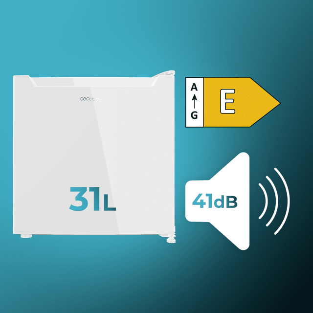 Cecotec Bolero CoolMarket TT 31 Dual White E Mini Frigorífico Convertible En Congelador Con Puerta Blanca Y Control De Temperatura 0ºC A 5ºC Y -24ºC A -16ºC. Capacidad Para 31 Litros Y Medidas 49.6 Alto X 47.4 Ancho. Mini F