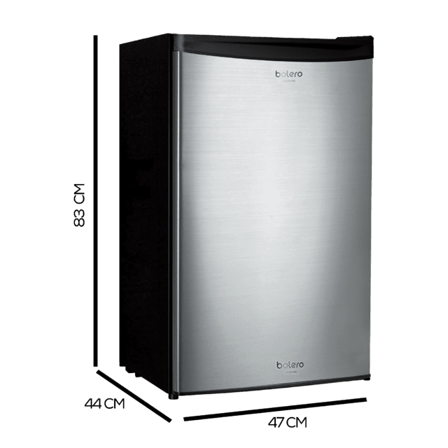 Cecotec Bolero CoolMarket TT 90 Inox E Mini Frigorífico Inox De 83cm Alto Y 47cm Ancho Con 90L De Capacidad Control De Temperatura Regulable Y Compartimento De Conservación. Mini Frigorífico