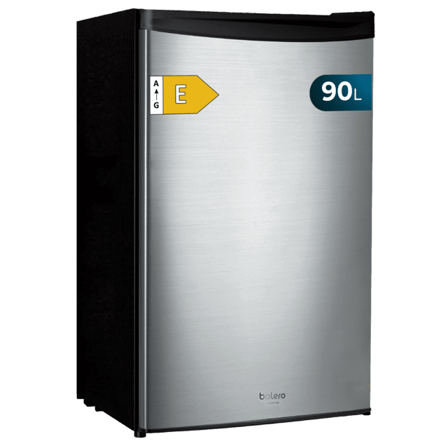 Cecotec Bolero CoolMarket TT 90 Inox E Mini frigorífico inox de 83cm alto y 47cm ancho con 90L de capacidad control de temperatura regulable y compartimento de conservación. Mini frigorífico