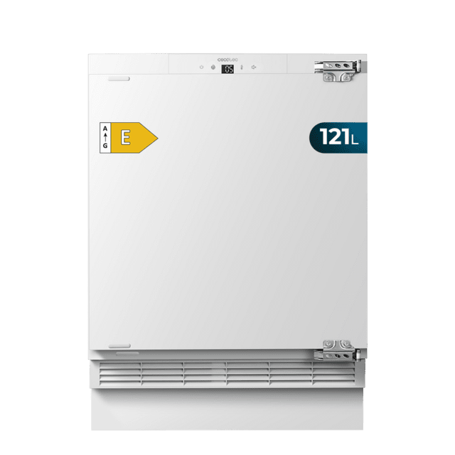 Cecotec Bolero CoolMarket TT BI 121 White E Frigorífico integrable de 121 litros de capacidad clase E y Fast Freezing. Frigorífico / Nevera 121 L