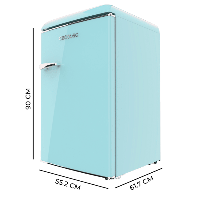 Cecotec Bolero CoolMarket TT Origin 110 Blue E Mini Frigorífico Retro TT Origin Blue Con Capacidad De 110L Clase E ICEBOX Luz Interior. Frigorífico / Nevera Vintage Retro Pequeña 110L