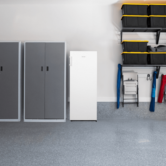 Cecotec Bolero CoolMarket UF 155 White E Congelador Vertical Total No Frost Con Puerta Reversible Y Alarma De Puerta Abierta. Congelador Vertical 155 L