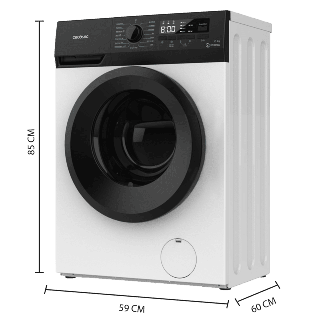 Cecotec Bolero DressCode 10300 Inverter A Lavadora De 10 Kg De Capacidad Y 1400 Rpm. 15 Programas Clase A Motor Inverter Plus SteamMax. Lavadora De 10 Kg 