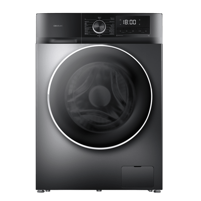 Cecotec Bolero DressCode 10500 Inverter Steel A Lavadora De 10 Kg Steel 1400 Rpm Motor Inverter Plus SteamMax Drum Clean Allergy Care Pearl Drum Delay Start Stop&Go Display LED Y Acabados Cromados Programa ECO Y KidLock Lavadora