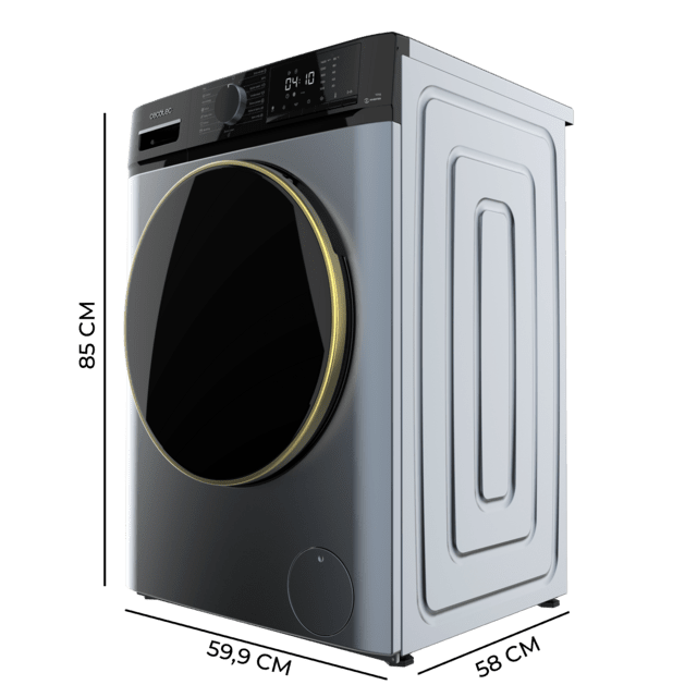 Cecotec Bolero DressCode 10610 Inverter Ice Blue A Lavadora De Carga Frontal Ice Blue De 10 Kg De Capacidad 1400 RPM Clase A Steam Max Motor Inverter Plus 15 Programas OnSmart Fuzzy Logic Smooth Wash Stop&Go Goma Antibacteriana