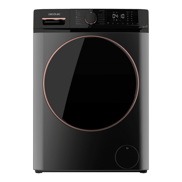 Cecotec Bolero DressCode 10610 Inverter Steel A Lavadora De Carga Frontal Steel De 10 Kg De Capacidad 1400 RPM Clase A Steam Max Motor Inverter Plus 15 Programas OnSmart Fuzzy Logic Smooth Wash Stop&Go Goma Antibacteriana Y Drum