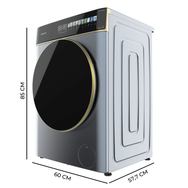 Cecotec Bolero DressCode 10900 Autodose Inverter FullColor Ice Blue A Lavadora Autodosis De Carga Frontal Ice Blue De 10 Kg De Capacidad Y 1400 Rpm Pantalla FullColor 10 3" 11 Programas Motor Inverter Plus SteamMax Clase A Sanit