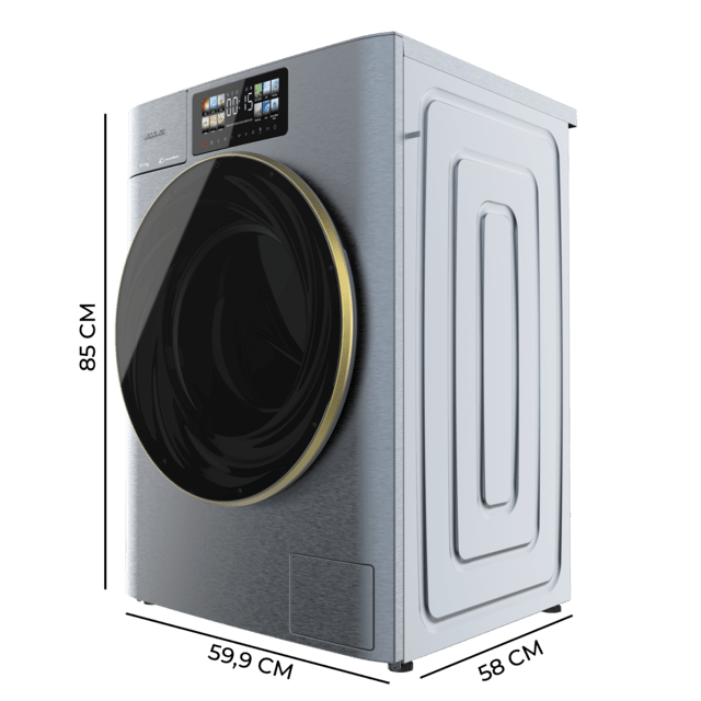 Cecotec Bolero DressCode 10950 Autodose Inverter 3D Ice Blue A Lavadora Autodosis De Carga Frontal Ice Blue De 10 Kg De Capacidad 1400 Rpm Y Clase A Con Diseño Core Matrix Screen 9 2" Y Core Body 13 Programas Motor Inverter Plu