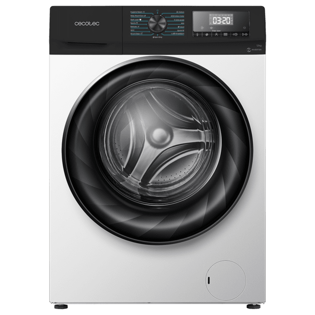 Cecotec Bolero DressCode 120700 Inverter A Lavadora Con Capacidad De 12 Kg 1400 Rpm 15 Programas Clase A Motor Inverter Plus Con Vapor SteamMax Y Tecnología Jet Wash. Lavadora 12 Kg