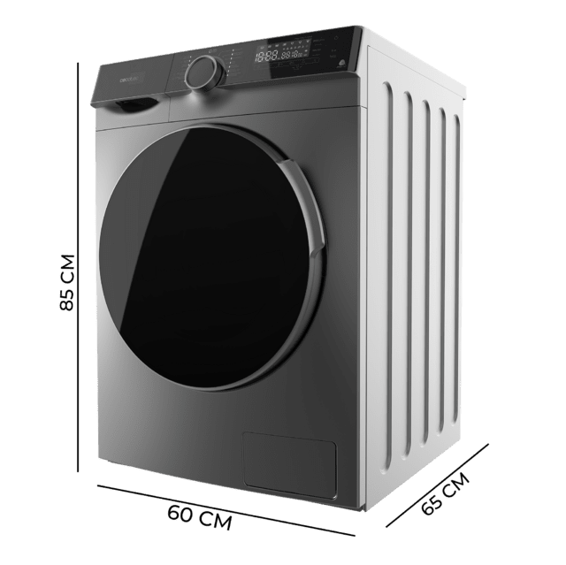 Cecotec Bolero DressCode 121000 Steel Lavadora Con Capacidad De 12 Kg 1400 Rpm Máximas Regulables Certificación WoolMark Clase A Motor Inverter Plus 14 Programas Spa Care Programa My Fav Comfort Mode Soil Level Sterilizacion L