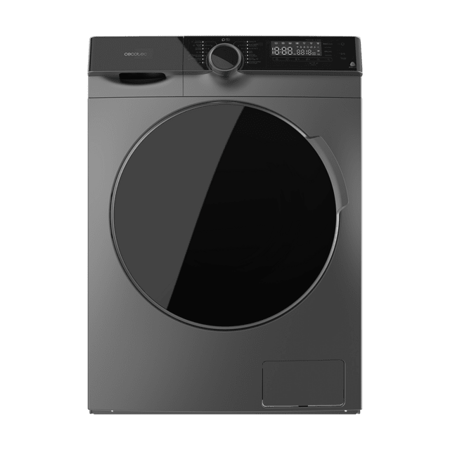 Cecotec Bolero DressCode 121000 Steel Lavadora con capacidad de 12 Kg 1400 rpm máximas regulables certificación WoolMark clase A Motor Inverter plus 14 programas Spa Care programa My Fav Comfort mode Soil Level Sterilizacion l