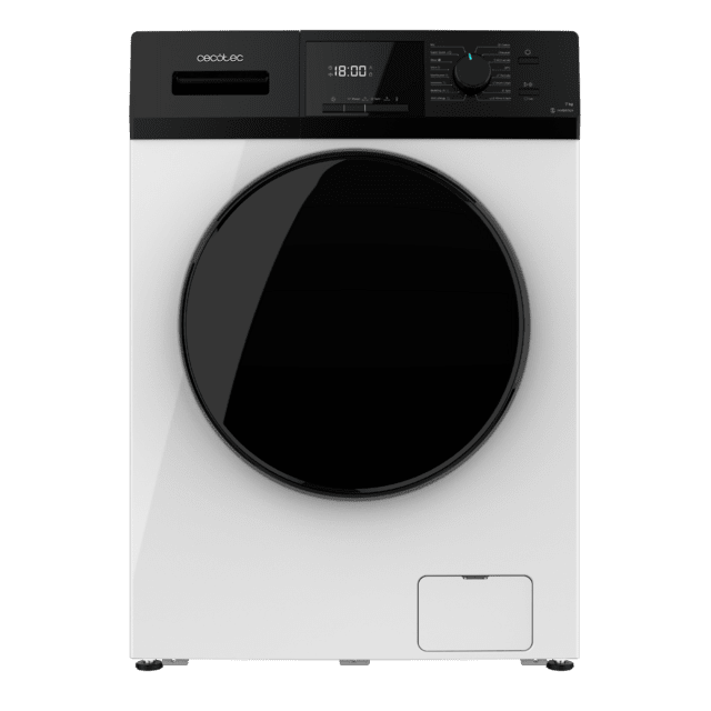 Cecotec Bolero Dresscode 7410 Inverter A Lavadora De Carga Frontal De 7 Kg De Capacidad Y 1200 Rpm Clase A-10% 16 Programas Motor Inverter Plus SteamMax Drum Clean Allergy Care Diamond Care Delay Start Stop&Go Programa ECO Y Kid