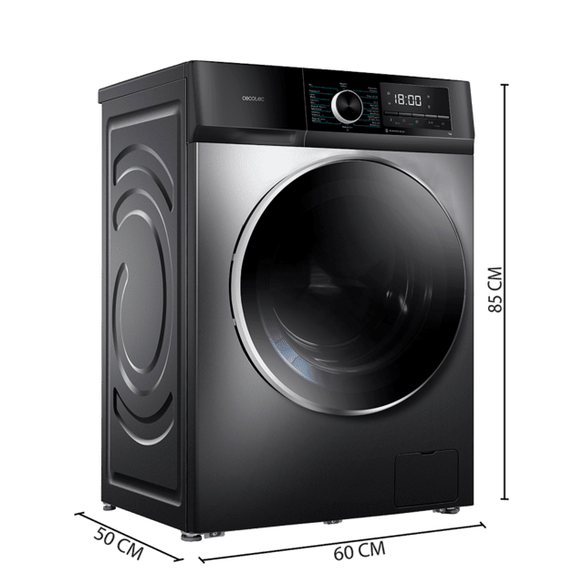 Cecotec Bolero DressCode 7500 Inverter Steel A Lavadora De 7 Kg De Capacidad Steel Y 1400 Rpm Motor Inverter Plus 16 Programas Clase A-10% 16 Programas Motor Inverter Plus SteamMax Drum Clean Allergy Care Pearl Drum Delay Start
