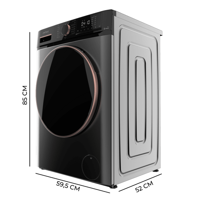 Cecotec Bolero DressCode 7610 Inverter Steel A Lavadora De Carga Frontal Steel De 7 Kg De Capacidad 1400 RPM Clase A Steam Max Motor Inverter Plus 15 Programas OnSmart Fuzzy Logic Smooth Wash Stop&Go Goma Antibacteriana Y Drum C