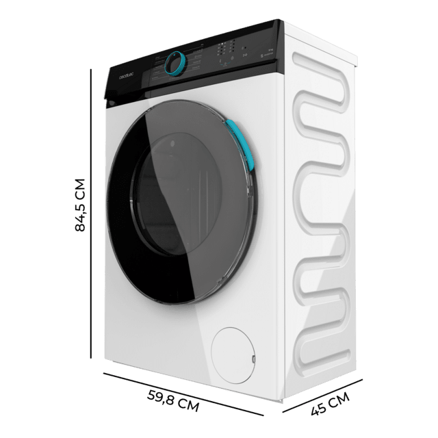 Cecotec Bolero DressCode 8110 Inverter Lavadora De 8 Kg De Capacidad Y 1200 Rpm 11 Programas Clase A Motor Inverter Plus Steam Max Drum Clean Programa Rápido 15' Delay Start Y KidLock. Lavadora