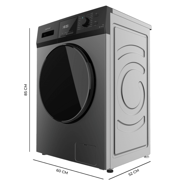 Cecotec Bolero DressCode 8410 Inverter Steel A Lavadora De Carga Frontal Steel De 8 Kg De Capacidad Y 1400 Rpm Clase A-10% 16 Programas Motor Inverter Plus SteamMax Drum Clean Allergy Care Diamond Care Delay Start Stop&Go Progra