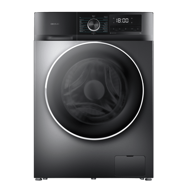 Cecotec Bolero DressCode 8500 Inverter Steel A Lavadora De Carga Frontal De 8 Kg Steel 1400 Rpm Motor Inverter Plus SteamMax Drum Clean Allergy Care Pearl Drum Delay Start Stop&Go Display LED Y Acabados Cromados Programa ECO Y K