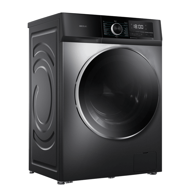 Cecotec Bolero DressCode 8500 Inverter Steel A Lavadora De Carga Frontal De 8 Kg Steel 1400 Rpm Motor Inverter Plus SteamMax Drum Clean Allergy Care Pearl Drum Delay Start Stop&Go Display LED Y Acabados Cromados Programa ECO Y K