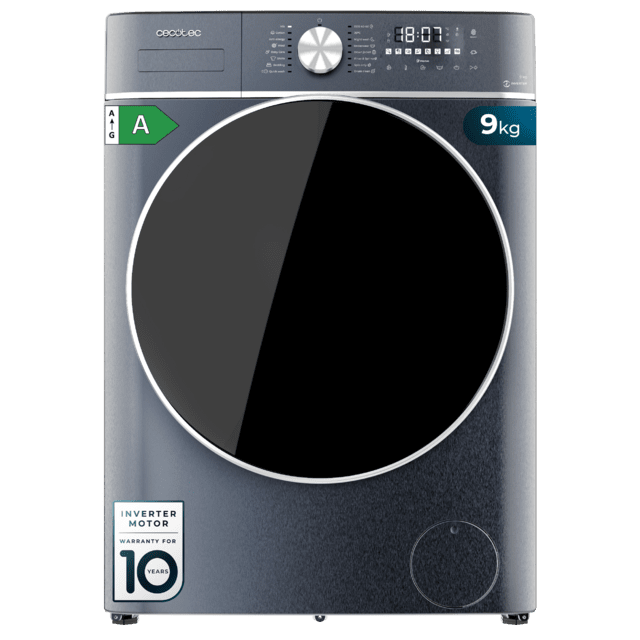 Cecotec Bolero DressCode 8800 Inverter Ice Blue A Lavadora de carga frontal de 8kg de capacidad y 1400rpm Clase A 16 programas Motor Inverter Plus SteamMax lavado inteligente y detector de carga