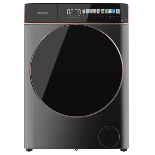 Cecotec Bolero DressCode 8900 Inverter FullColor Steel A Lavadora De Carga Frontal Steel De 8 Kg De Capacidad Y 1400 Rpm Pantalla FullColor 10 3" 11 Programas Motor Inverter Plus SteamMax Clase A Sanitize OnSmart Fuzzy Logic Smo