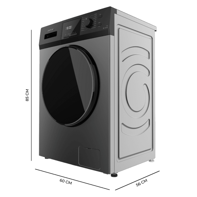 Cecotec Bolero DressCode 9410 Inverter Steel A Lavadora De Carga Frontal Steel De 9 Kg De Capacidad Y 1400 Rpm Clase A-10% 16 Programas Motor Inverter Plus SteamMax Drum Clean Allergy Care Diamond Care Delay Start Stop&Go Progra