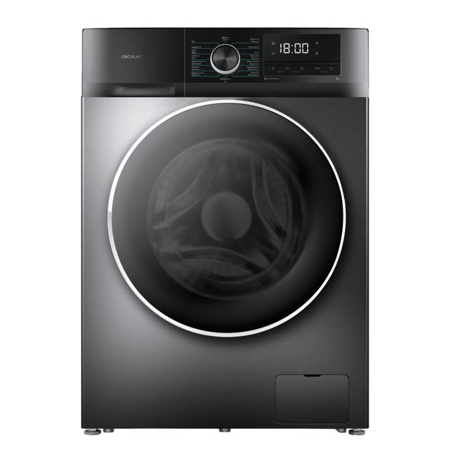 Cecotec Bolero DressCode 9500 Inverter Steel A Lavadora De Carga Frontal De 9 Kg Steel 1400 Rpm Motor Inverter Plus SteamMax Drum Clean Allergy Care Pearl Drum Delay Start Stop&Go Display LED Y Acabados Cromados Programa ECO Y K