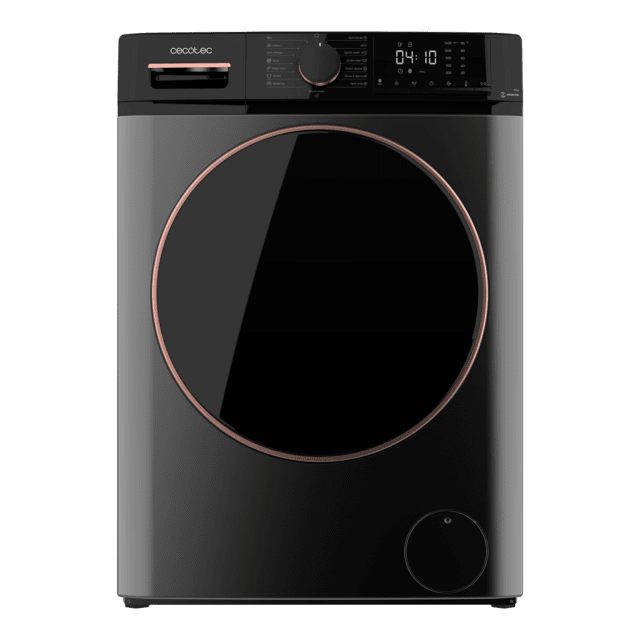 Cecotec Bolero DressCode 9610 Inverter Steel A Lavadora De Carga Frontal Steel De 9 Kg De Capacidad 1400 RPM Clase A Steam Max Motor Inverter Plus 15 Programas OnSmart Fuzzy Logic Smooth Wash Stop&Go Goma Antibacteriana Y Drum C
