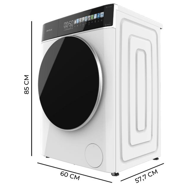 Cecotec Bolero DressCode 9900 Autodose Inverter FullColor A Lavadora Autodosis De Carga Frontal Blanca De 9 Kg De Capacidad Y 1400 Rpm Pantalla FullColor 10 3" 11 Programas Motor Inverter Plus SteamMax Clase A Sanitize OnSmart F