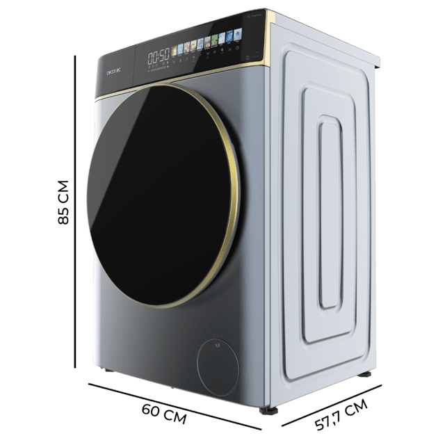 Cecotec Bolero DressCode 9900 Autodose Inverter FullColor Ice Blue A Lavadora Autodosis De Carga Frontal Ice Blue De 9 Kg De Capacidad Y 1400 Rpm Pantalla FullColor 10 3" 11 Programas Motor Inverter Plus SteamMax Clase A Sanitiz