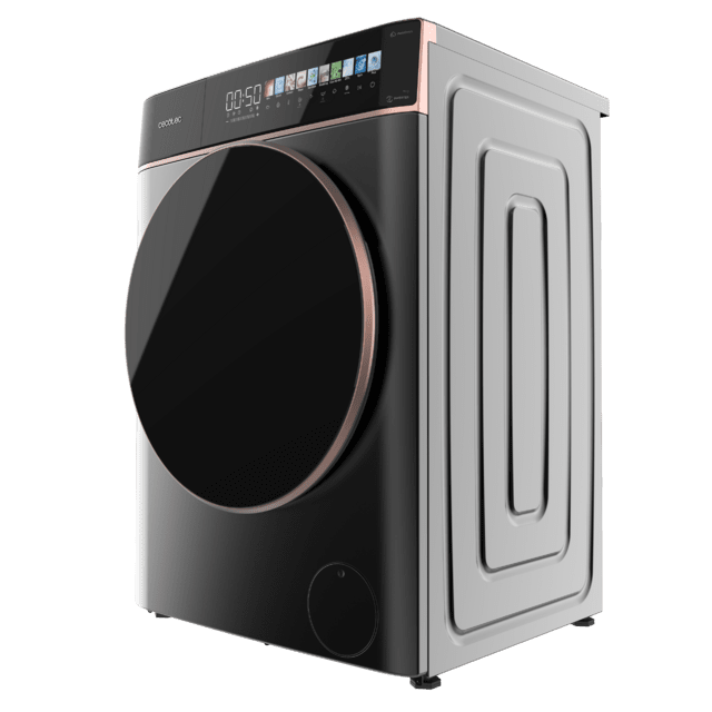 Cecotec Bolero DressCode 9900 Autodose Inverter FullColor Steel A Lavadora Autodosis De Carga Frontal Steel De 9 Kg De Capacidad Y 1400 Rpm Pantalla FullColor 10 3" 11 Programas Motor Inverter Plus SteamMax Clase A Sanitize OnSm