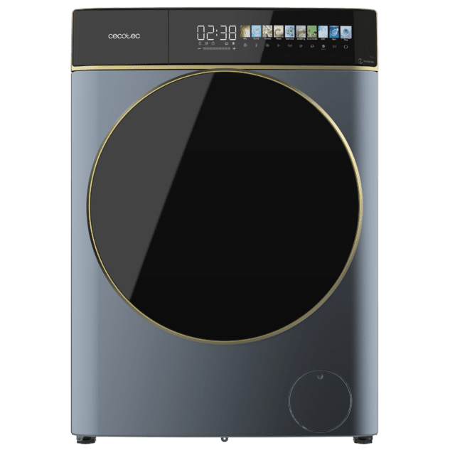 Cecotec Bolero DressCode 9900 Inverter FullColor Ice Blue A Lavadora De Carga Frontal Ice Blue De 9 Kg De Capacidad Y 1400 Rpm Pantalla FullColor 10 3" 11 Programas Motor Inverter Plus SteamMax Clase A Sanitize OnSmart Fuzzy Log