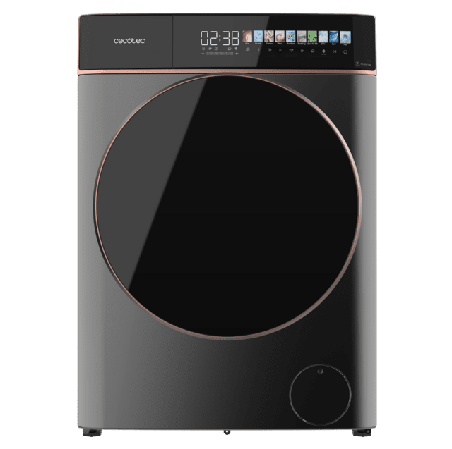 Cecotec Bolero DressCode 9900 Inverter FullColor Steel A Lavadora De Carga Frontal Steel De 9 Kg De Capacidad Y 1400 Rpm Pantalla FullColor 10 3" 11 Programas Motor Inverter Plus SteamMax Clase A Sanitize OnSmart Fuzzy Logic Smo