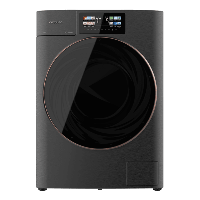 Cecotec Bolero DressCode 9950 Autodose Inverter 3D Steel A Lavadora Autodosis De Carga Frontal Steel De 9 Kg De Capacidad 1400 Rpm Y Clase A Con Diseño Core Matrix Screen 9 2" Y Core Body 13 Programas Motor Inverter Plus SteamM