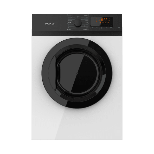 Cecotec Bolero DressCode Dry 7200V C Secadora De Evacuación Con 7Kg De Carga Clase C 15 Programas Secado Automático Planchado Fácil Stop&Go KidLock Función Antiarrugas Función Silence Giro Bidireccional Luz Interior Y Tambo