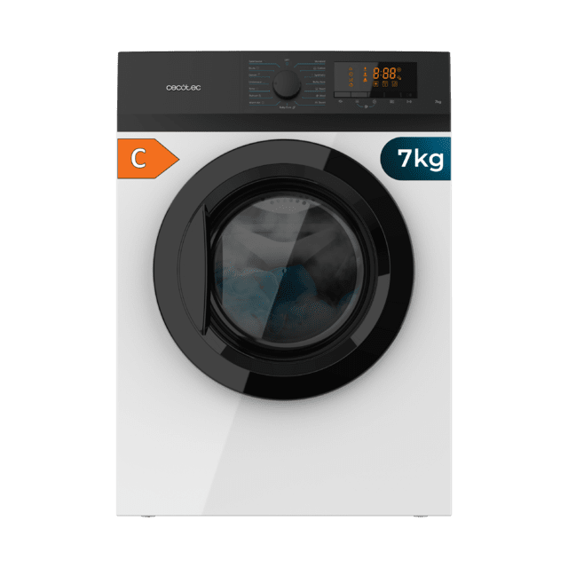 Cecotec Bolero DressCode Dry 7200V C Secadora de Evacuación con 7Kg de carga Clase C 15 Programas Secado Automático Planchado fácil Stop&Go KidLock Función antiarrugas Función Silence Giro Bidireccional Luz interior y Tambo