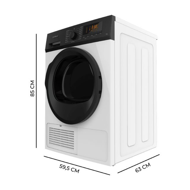 Cecotec Bolero DressCode Dry 8200C B Secadora De Condensación Con 8Kg De Carga Clase B 15 Programas Secado Automático Planchado Fácil Stop&Go KidLock Función Antiarrugas Función Silence Giro Bidireccional Luz Interior Y Tam