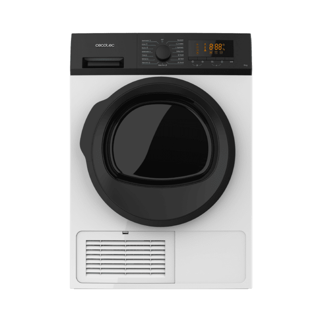 Cecotec Bolero DressCode Dry 8200C B Secadora De Condensación Con 8Kg De Carga Clase B 15 Programas Secado Automático Planchado Fácil Stop&Go KidLock Función Antiarrugas Función Silence Giro Bidireccional Luz Interior Y Tam