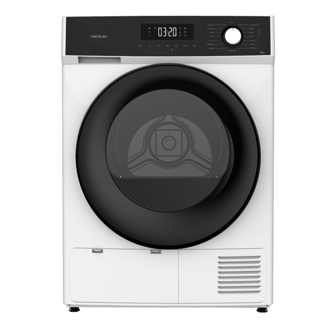 Cecotec Bolero Dresscode Dry 8300 Secadora Bomba De Calor Color Blanco De 8 Kg Clase A++ 15 Programas Con Secado Automático Planchado Fácil Stop&Go Función Silence Delay Start Y KidLock Secadora