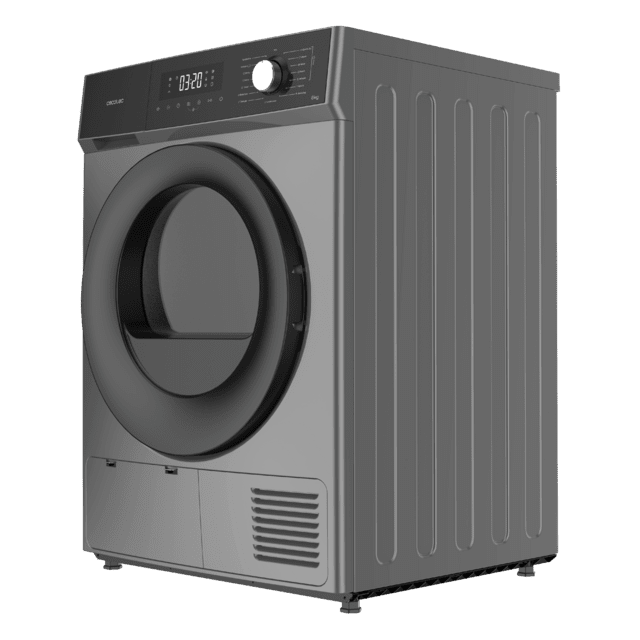 Cecotec Bolero Dresscode Dry 8300 Steel Secadora Bomba De Calor Steel De 8 Kg Clase A++ 15 Programas Con Secado Automático Planchado Fácil Stop&Go Función Silence Delay Start Y KidLock Secadora