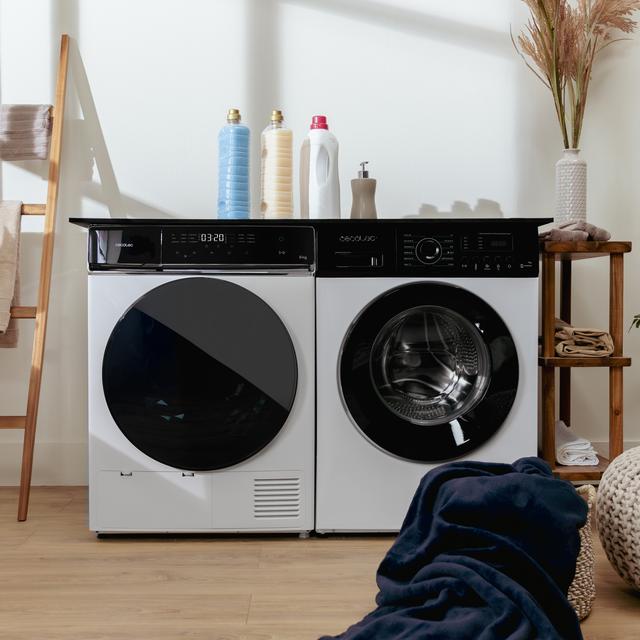 Cecotec Bolero DressCode Dry 8400 Max Secadora Con Bomba De Calor Capacidad De 8 Kg Eficiencia Energética Clase A++ Pantalla Táctil Completa Función De Planchado Fácil 15 Programas Y Tambor De Acero Inoxidable. Secadora