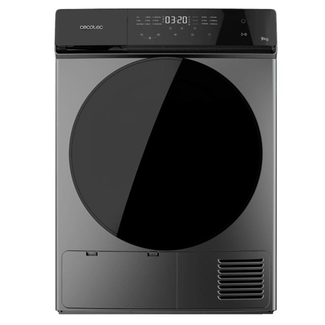 Cecotec Bolero DressCode Dry 9400 Steel A+++ Secadora Bomba De Calor Steel De 9 Kg Clase A+++ Motor Inverter Plus Full Touch Plancha Fácil 15 Prgramas Y Tambor De Acero Inoxidable. Secadora