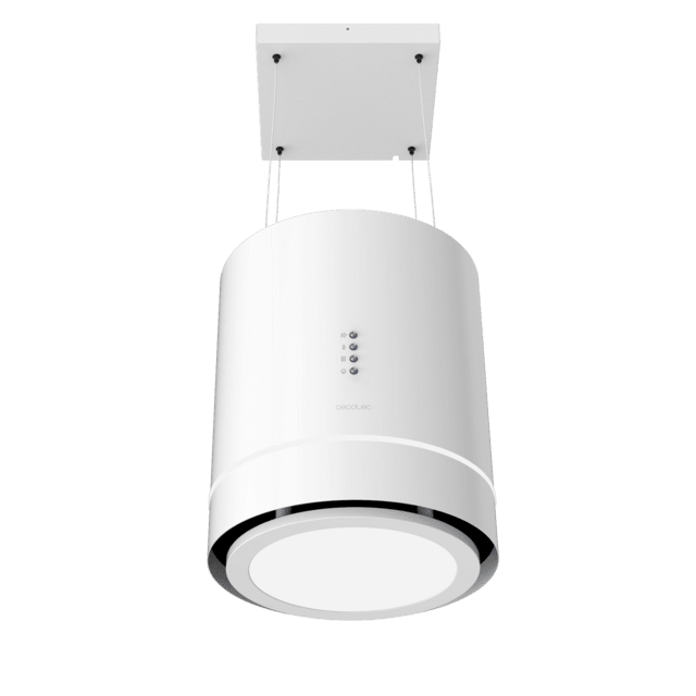 Cecotec Bolero Flux CRE 448000 White A++ Campana Colgante Redonda Bolero Flux CRE 448000 White A++ De 38cm De Diametro Acabado En Blanco Succión 712m3/h Motor 210W Clase A++ Control Electrónico 3 Niveles De Potencia Luz Filtro