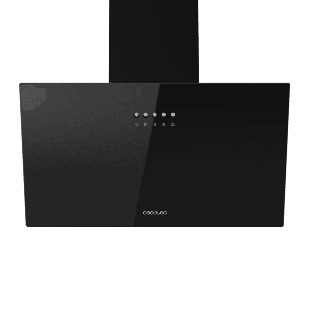 Cecotec Bolero Flux DM 603500 Glass Black B Campana Decorativa Bolero Flux DM 603500 Glass Black B De 60cm De Ancho Acabado Frontal Vidrio Negro Succión 350m3/h Motor 65W Clase B Control Mecánico 3 Niveles De Potencia Luz Y Fi