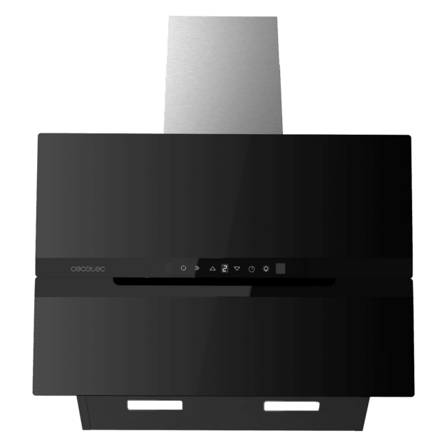 Cecotec Bolero Flux DT 608010 Glass Black A++ Campana Decorativa Bolero Flux DT 608010 Glass Black A++ De 60cm De Ancho Acabado Frontal Vidrio Negro Chimenea Inox Succión 800m3/h Motor 210W Clase A++ Control Táctil 3 Niveles D