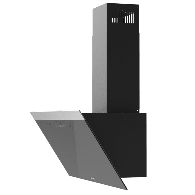 Cecotec Bolero Flux DT 906500 Glass Black A Campana Decorativa De 90cm De Ancho Acabado Frontal Vidrio Negro Chimenea Negra Succión 650m3/h Motor 165W Clase A Control Táctil 3 Niveles De Potencia Booster Luz Filtro De Carbono