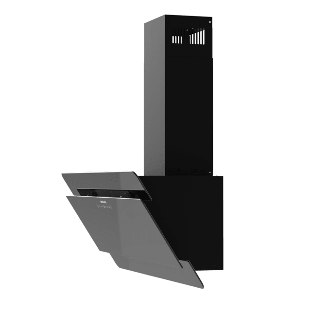 Cecotec Bolero Flux DT 908000 Glass Black A++ Campana Decorativa Bolero Flux DT 908000 Glass Black A++ De 90cm De Ancho Acabado Frontal Vidrio Negro Chimenea Negra Succión 800m3/h Motor 210W Clase A++ Control Táctil 3 Niveles