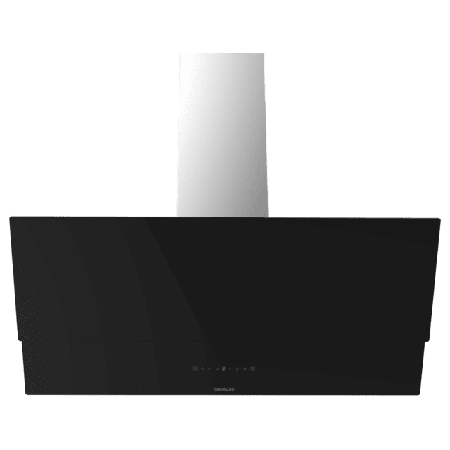 Cecotec Bolero Flux DT 908001 Glass Black A++ Campana Decorativa Bolero Flux DT 908001 Glass Black A++ De 90cm De Ancho Acabado Frontal Vidrio Negro Chimenea Inox Succión 800m3/h Motor 210W Clase A++ Control Táctil 3 Niveles D