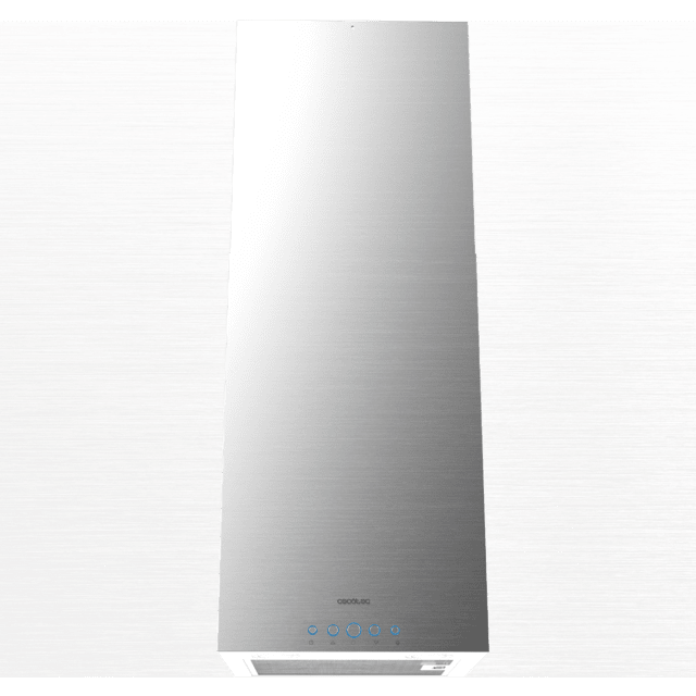 Cecotec Bolero Flux ICT 388000 Inox A++ Campana Isla Cuadrada De 38cm De Ancho Acabado Inox Succión 800m3/h Motor 210W Clase A++ Control Electrónico 3 Niveles De Potencia Luz Filtro De Carbono Y Delay Function. Campana Isla Cu