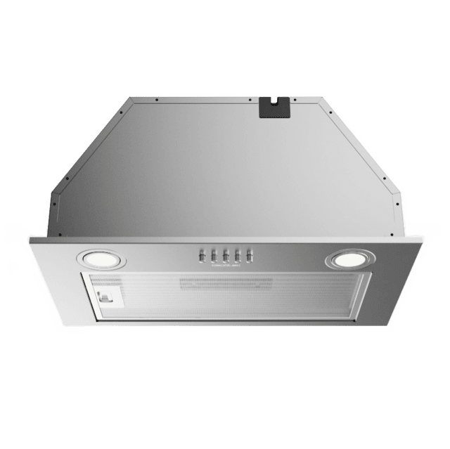 Cecotec Bolero Flux IM 523500 Inox A Campana Integral De 52cm De Ancho Acabado Inox Potencia Succión 350m3/h Motor 70W Clase A Control Mecánico 3 Niveles De Potencia Luz Y Filtro De Carbono. Campana Integral 