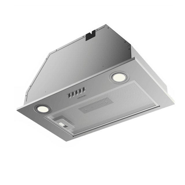 Cecotec Bolero Flux IM 523500 Inox A Campana Integral De 52cm De Ancho Acabado Inox Potencia Succión 350m3/h Motor 70W Clase A Control Mecánico 3 Niveles De Potencia Luz Y Filtro De Carbono. Campana Integral 